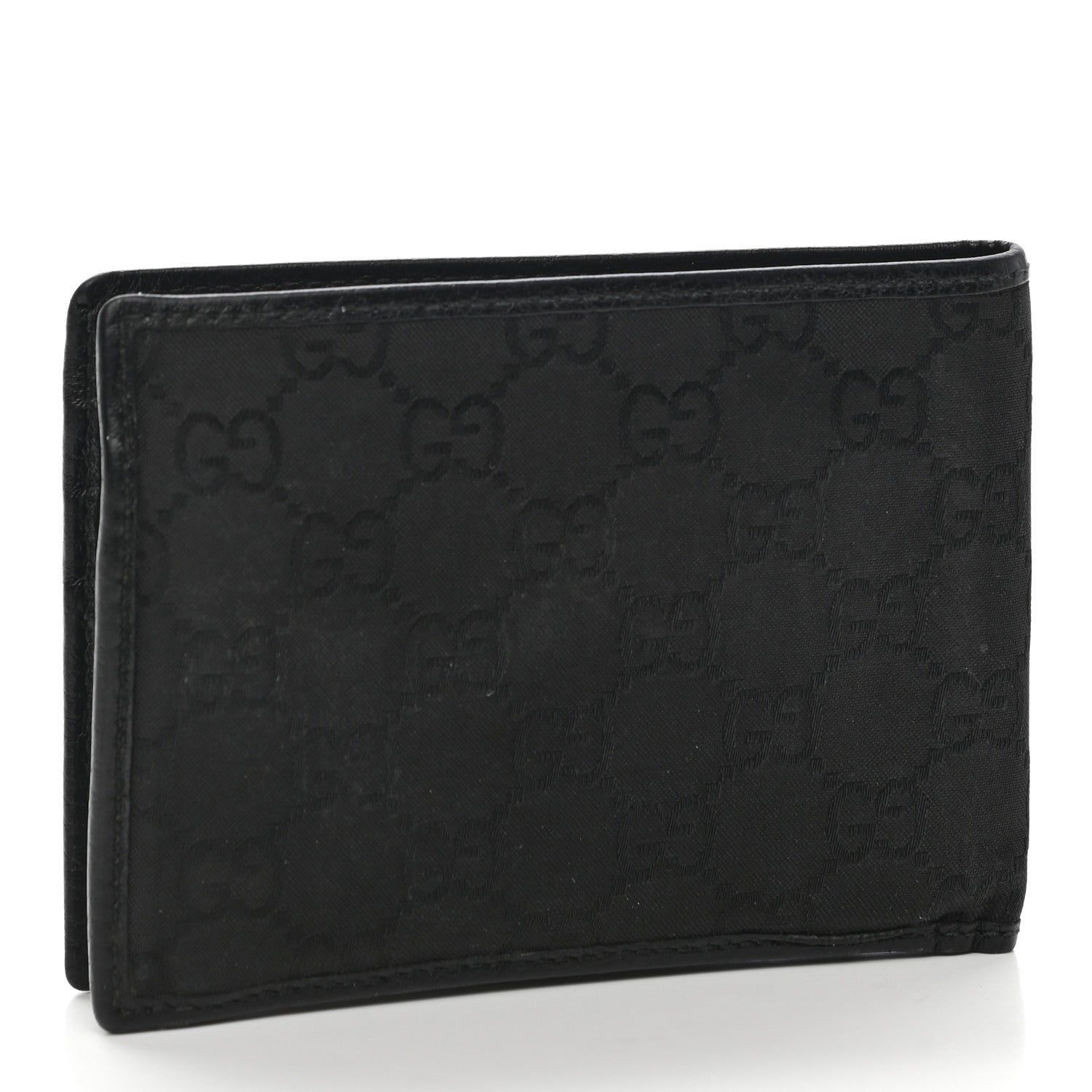 Gucci Nylon Monogram Bi-Fold Wallet Black 3 of 10