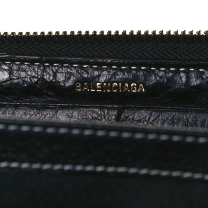 Balenciaga Agneau Arena Logo Multicolor Print Bazar Continental Zip Around Wallet Black Multicolor 7 of 10