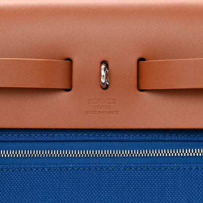 Hermes Vache Hunter Toile Herbag Zip 31 PM Azur Natural 7 of 11