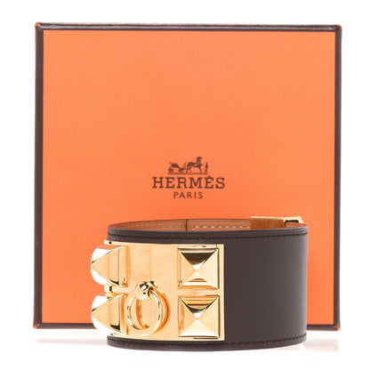 Hermes Box Collier De Chien CDC Bracelet L Chocolate 6 of 6