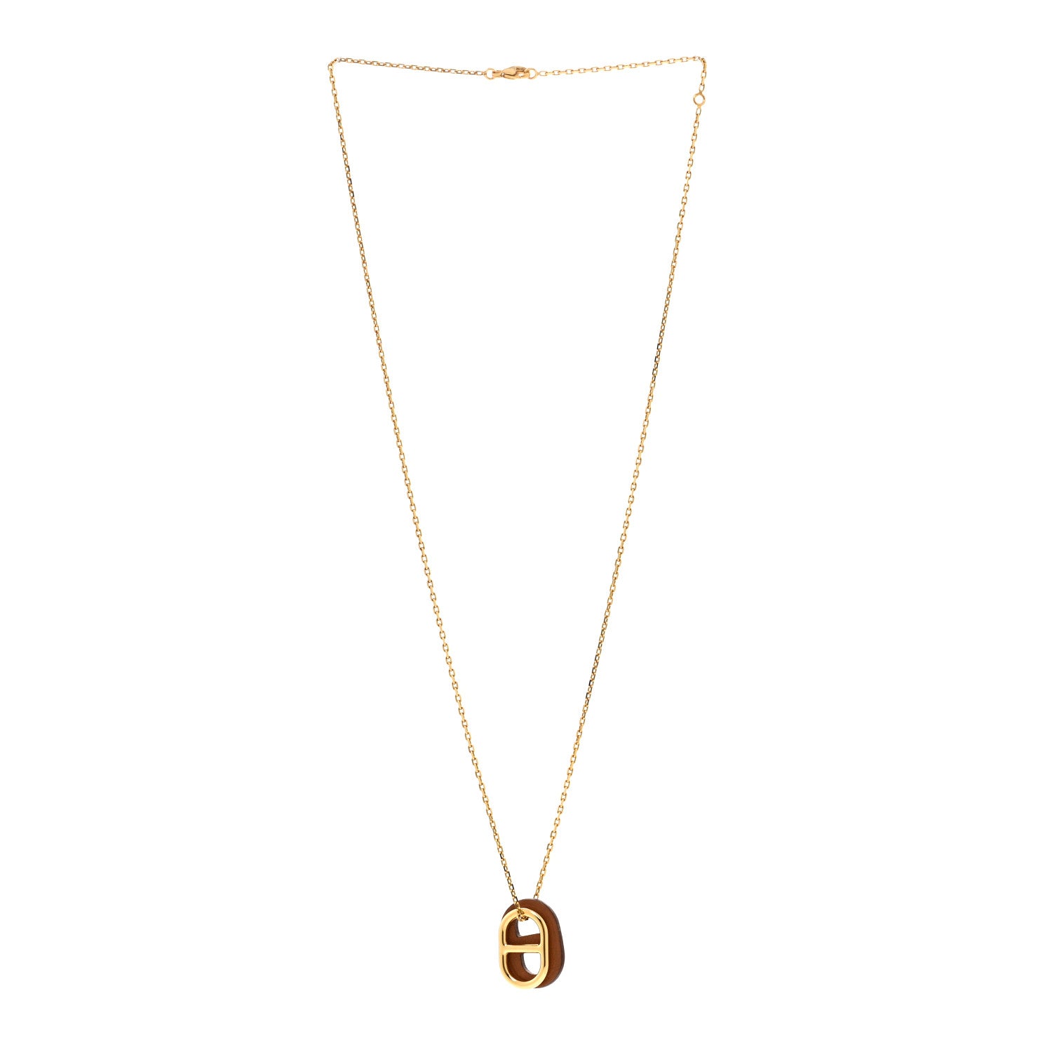 Hermes Swift O'Maillon Pendant Necklace Gold 3 of 7