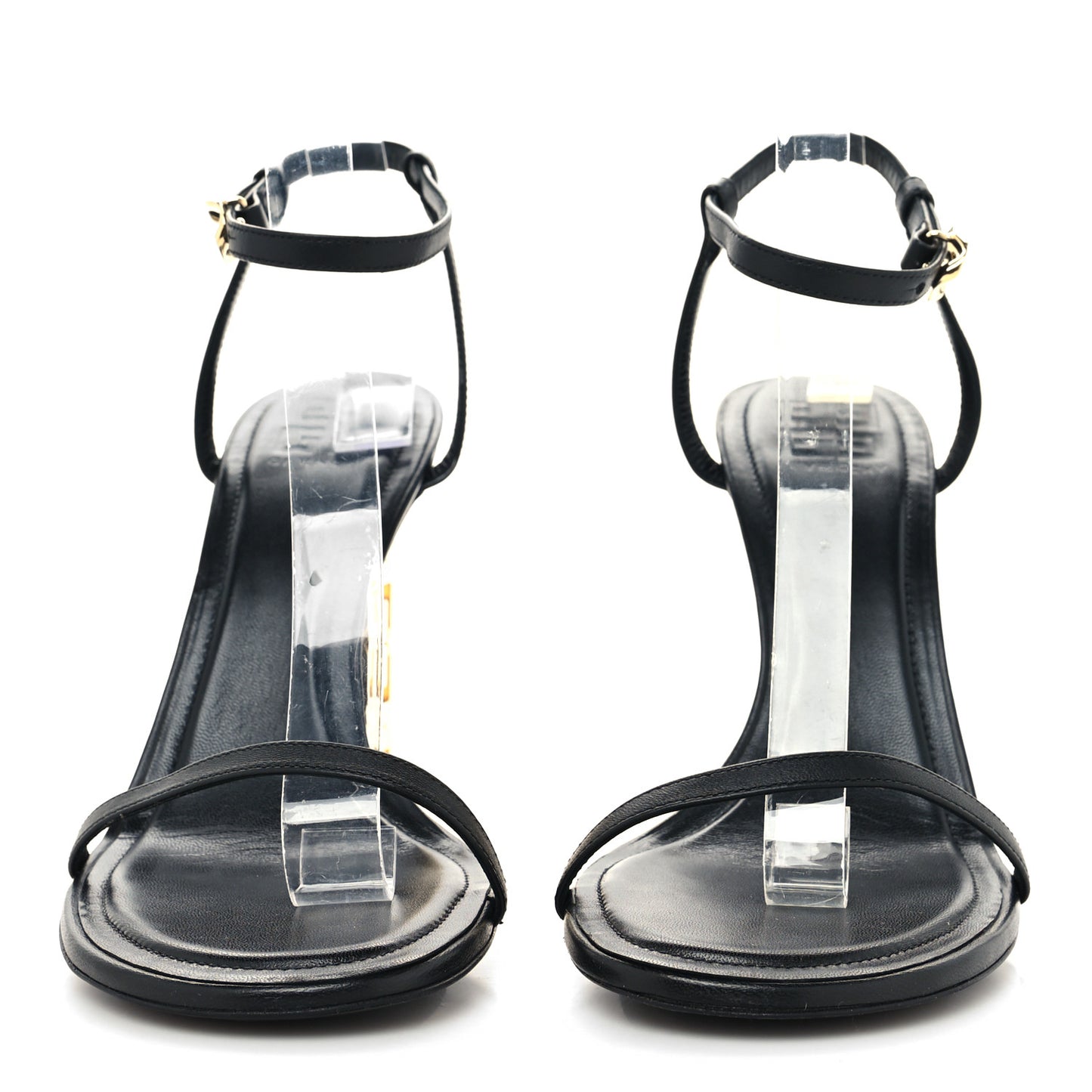 Smooth Nappa G Cube 105mm Sandals 40 Black