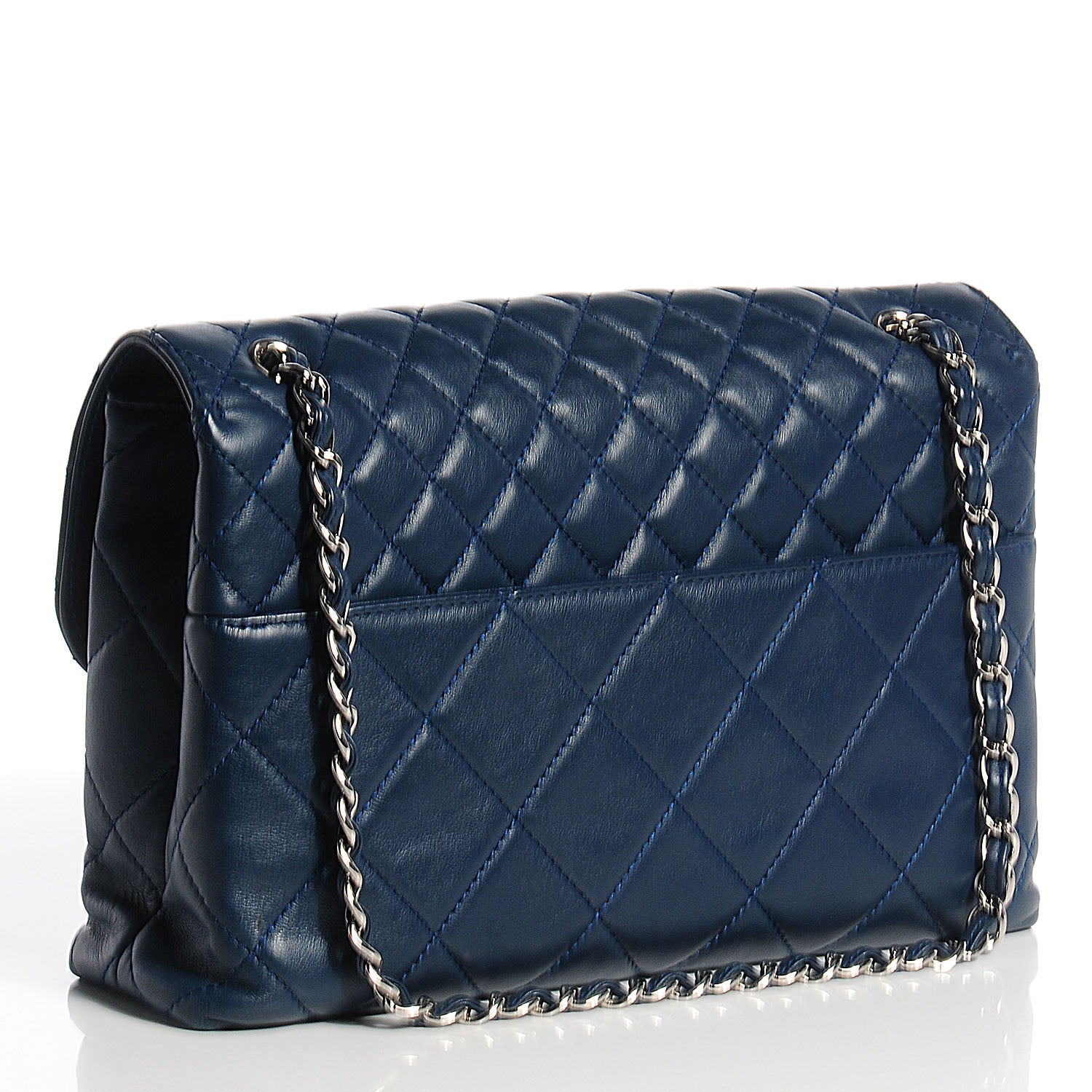 Chanel Calfskin Quilted In The Business Flap Dark Blue 3 of 8