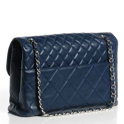 Chanel Calfskin Quilted In The Business Flap Dark Blue 3 of 8