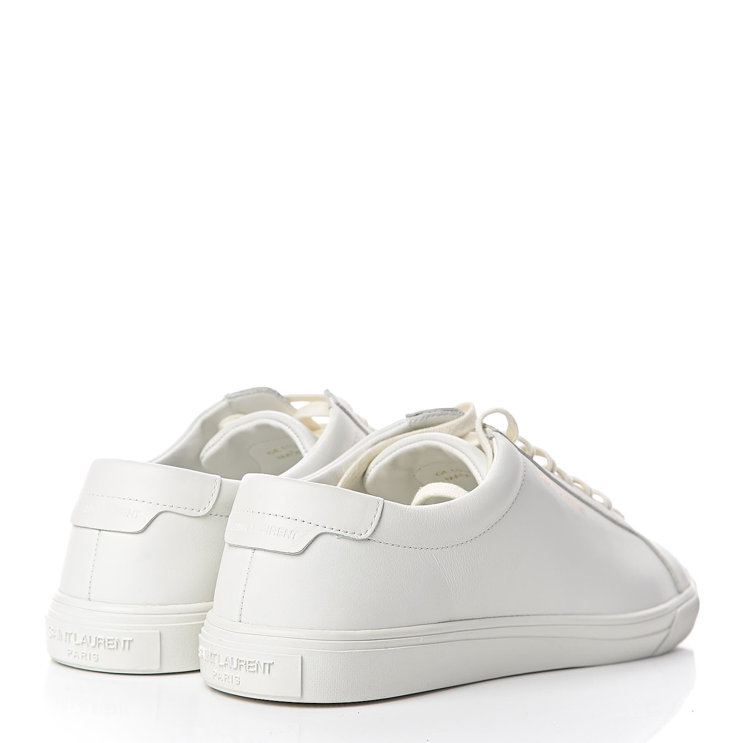 Saint Laurent Calfskin Andy Low Top Sneakers 39 Blanc Optique 4 of 9