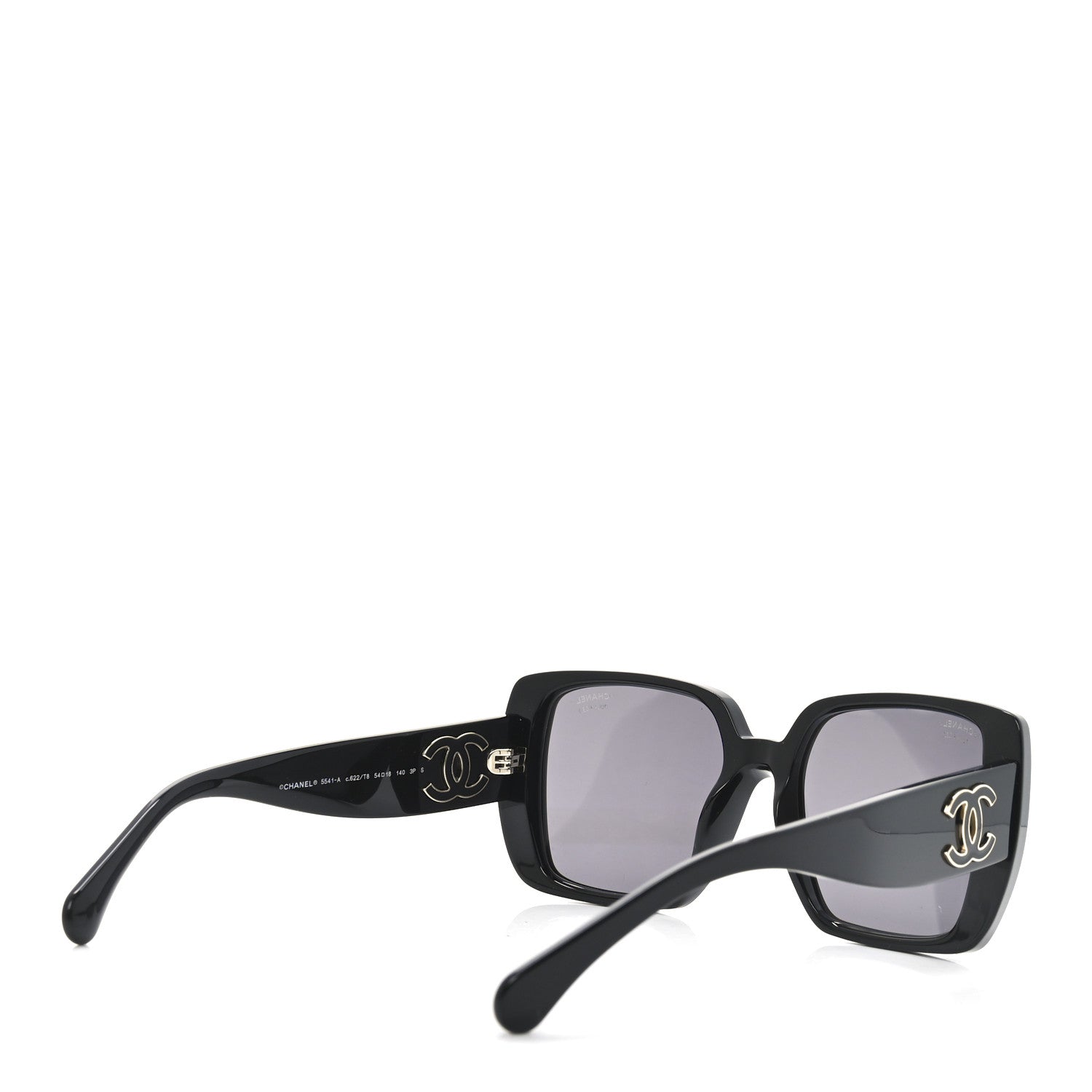 Chanel Acetate CC Square Sunglasses 5541 Black 4 of 7