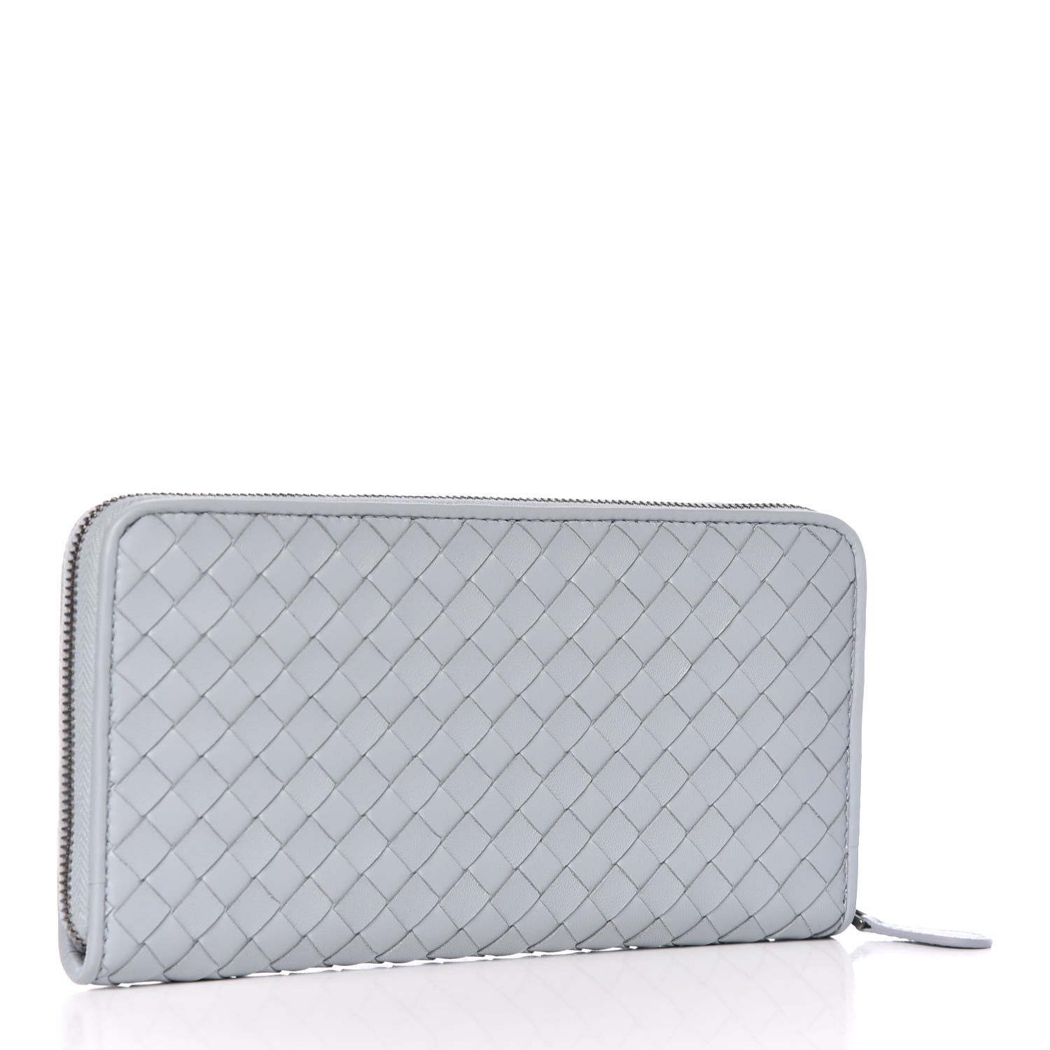 Bottega Veneta Nappa Intrecciato Zip Around Wallet Artic 3 of 11