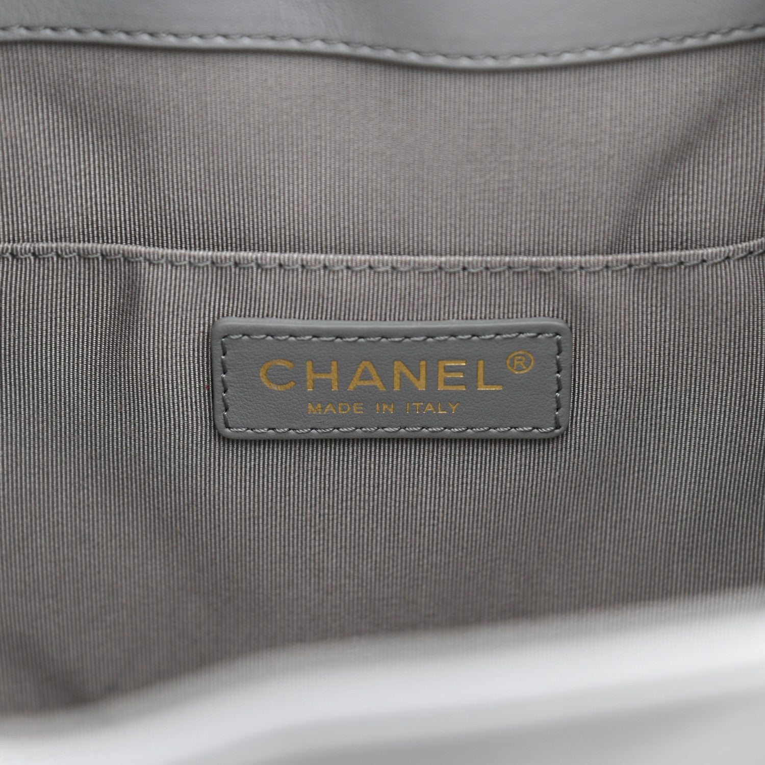 Chanel Lambskin Quilted CC Dweller Drawstring Bucket Bag Light Grey 6 of 11