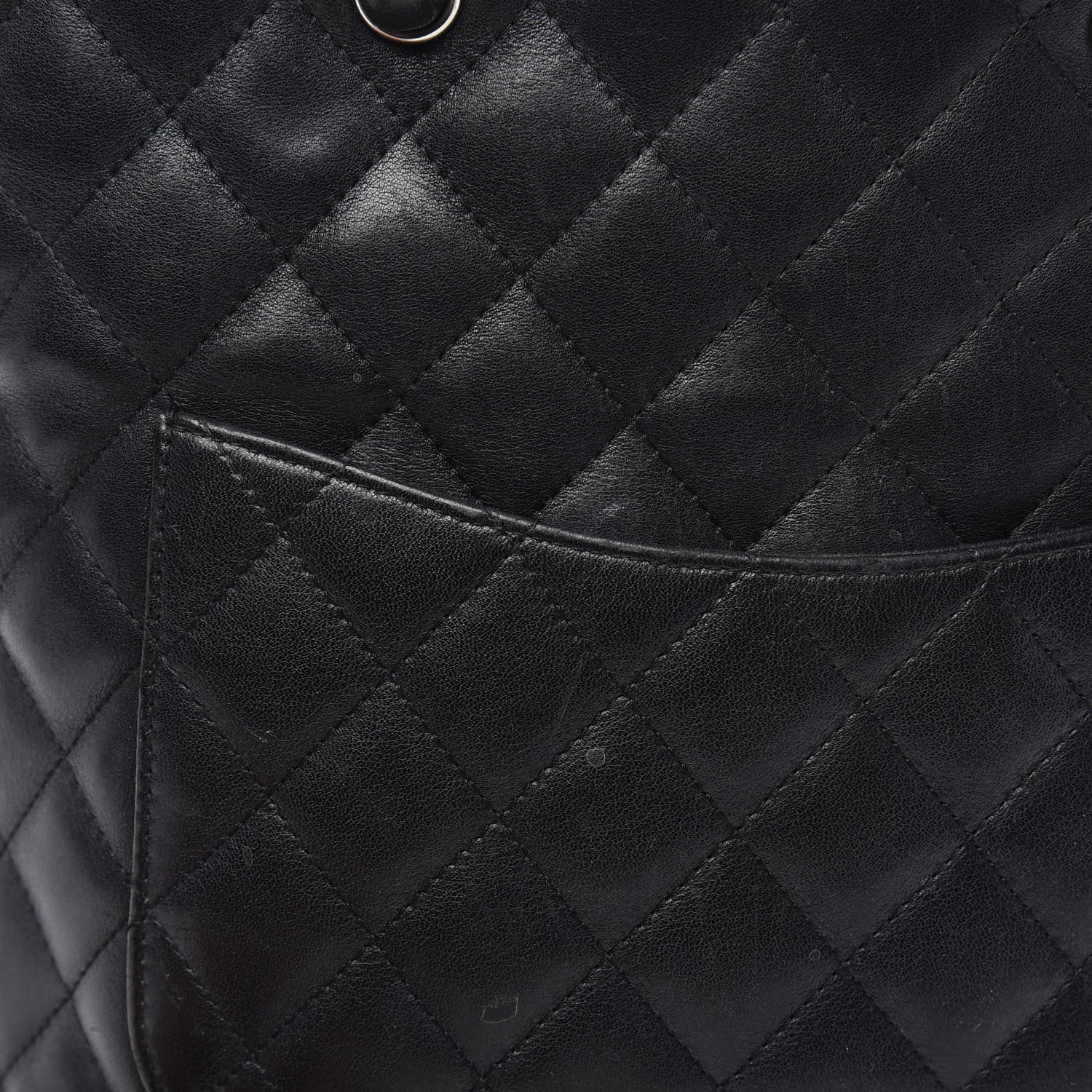 Chanel Calfskin Quilted Medium Cambon Tote Black White 16 of 21