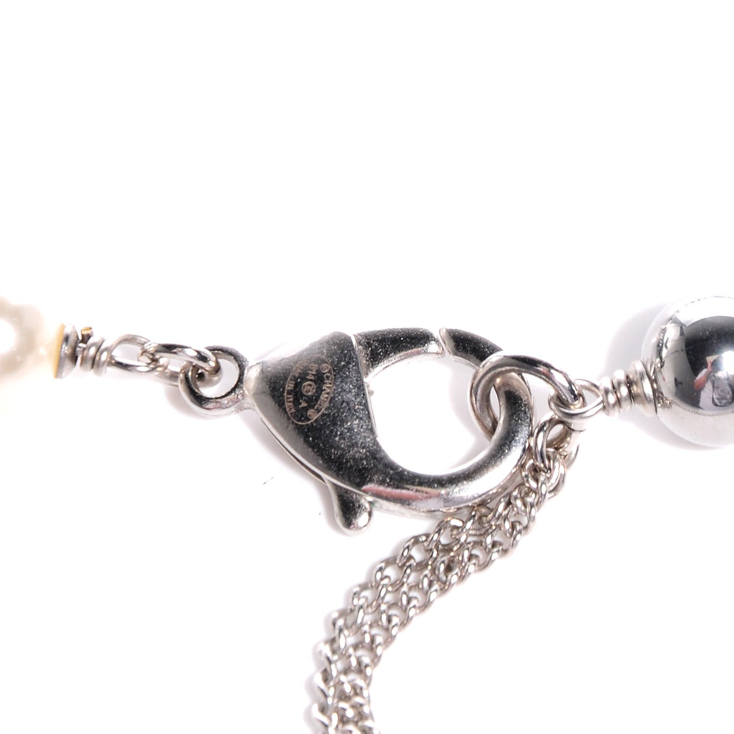 Chanel Pearl Beaded CC Long Necklace Black 4 of 6