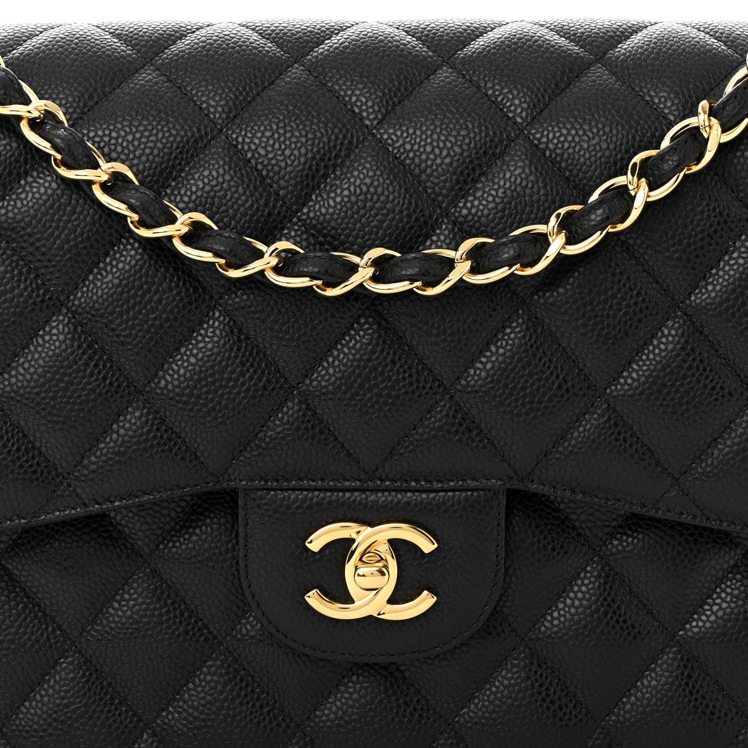 Chanel Caviar Quilted Jumbo Double Flap Black 8 of 10