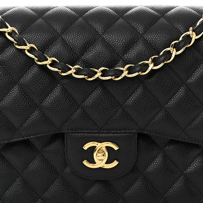 Chanel Caviar Quilted Jumbo Double Flap Black 8 of 10