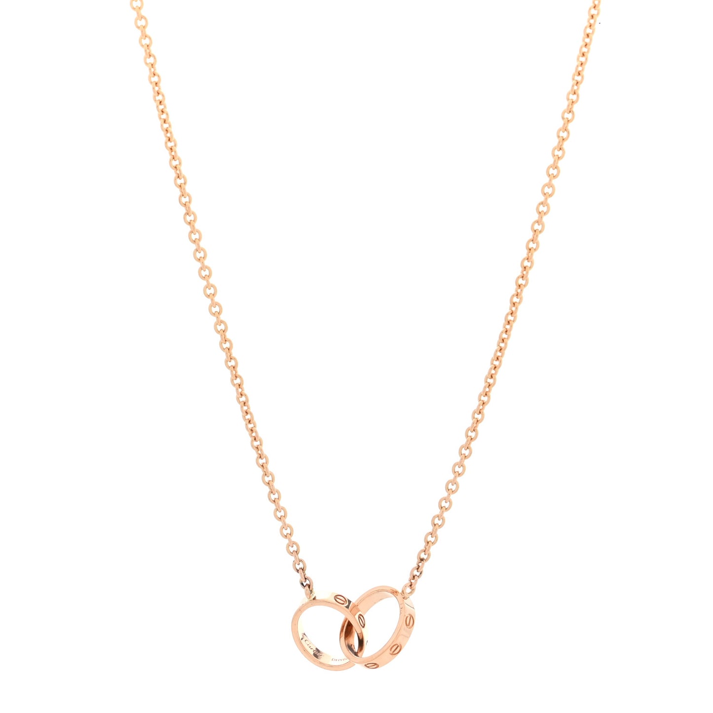 18K Pink Gold Interlocking LOVE Necklace