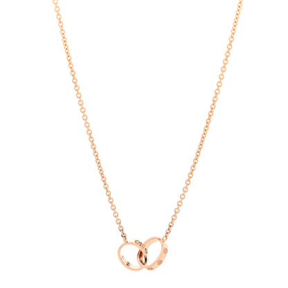 Cartier 18K Pink Gold Interlocking LOVE Necklace 1 of 5