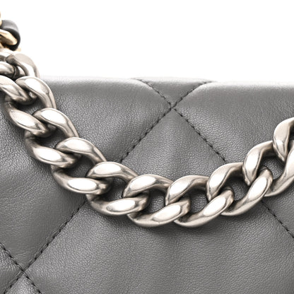Chanel Lambskin Quilted Medium Chanel 19 Flap Dark Grey 8 of 11