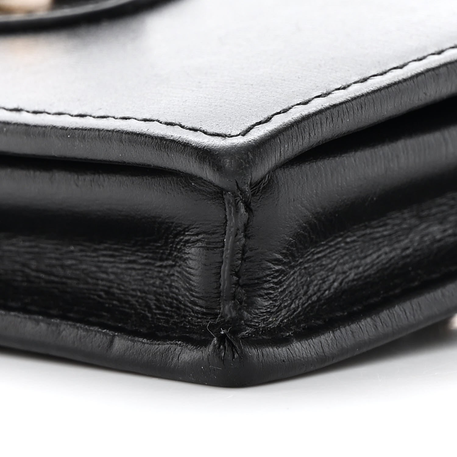 Gucci Boarded Plutone Calfskin Horsebit 1955 Wallet On Chain Black 10 of 16