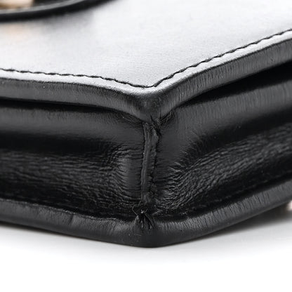 Gucci Boarded Plutone Calfskin Horsebit 1955 Wallet On Chain Black 10 of 16