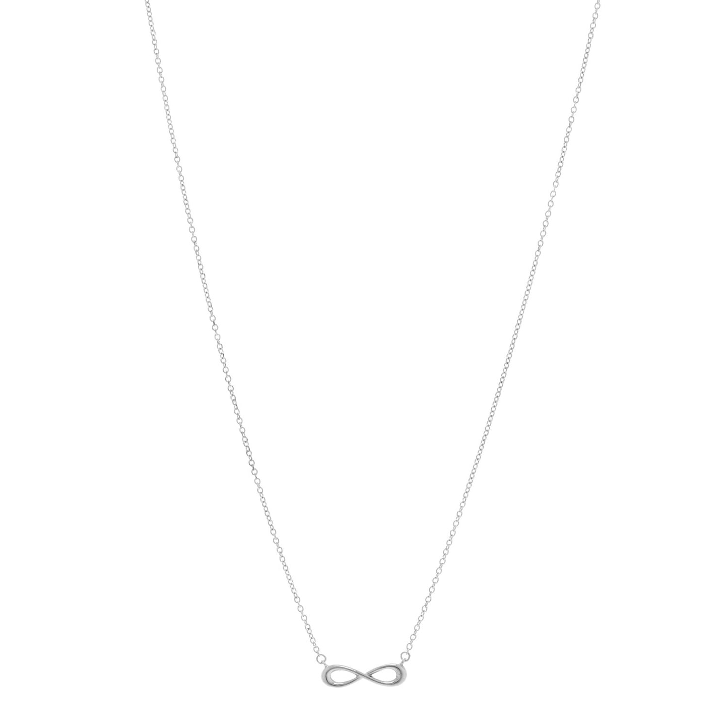 Sterling Silver Mini Infinity Pendant Necklace