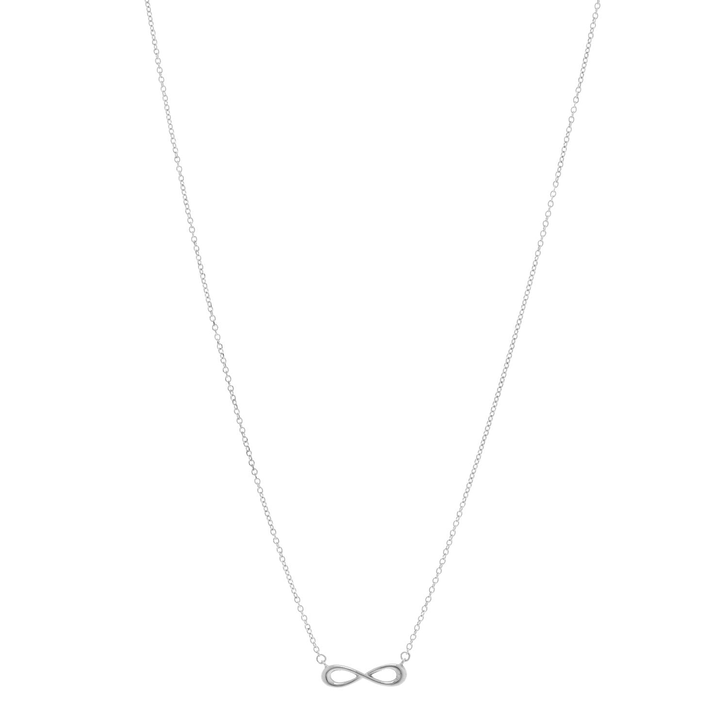 Tiffany Sterling Silver Mini Infinity Pendant Necklace 1 of 5