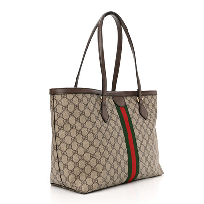 Gucci GG Supreme Monogram Medium Ophidia Shopping Tote Brown 3 of 10