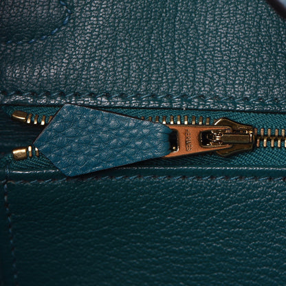 Hermes Taurillon Clemence Birkin 30 Cobalt 27 of 32