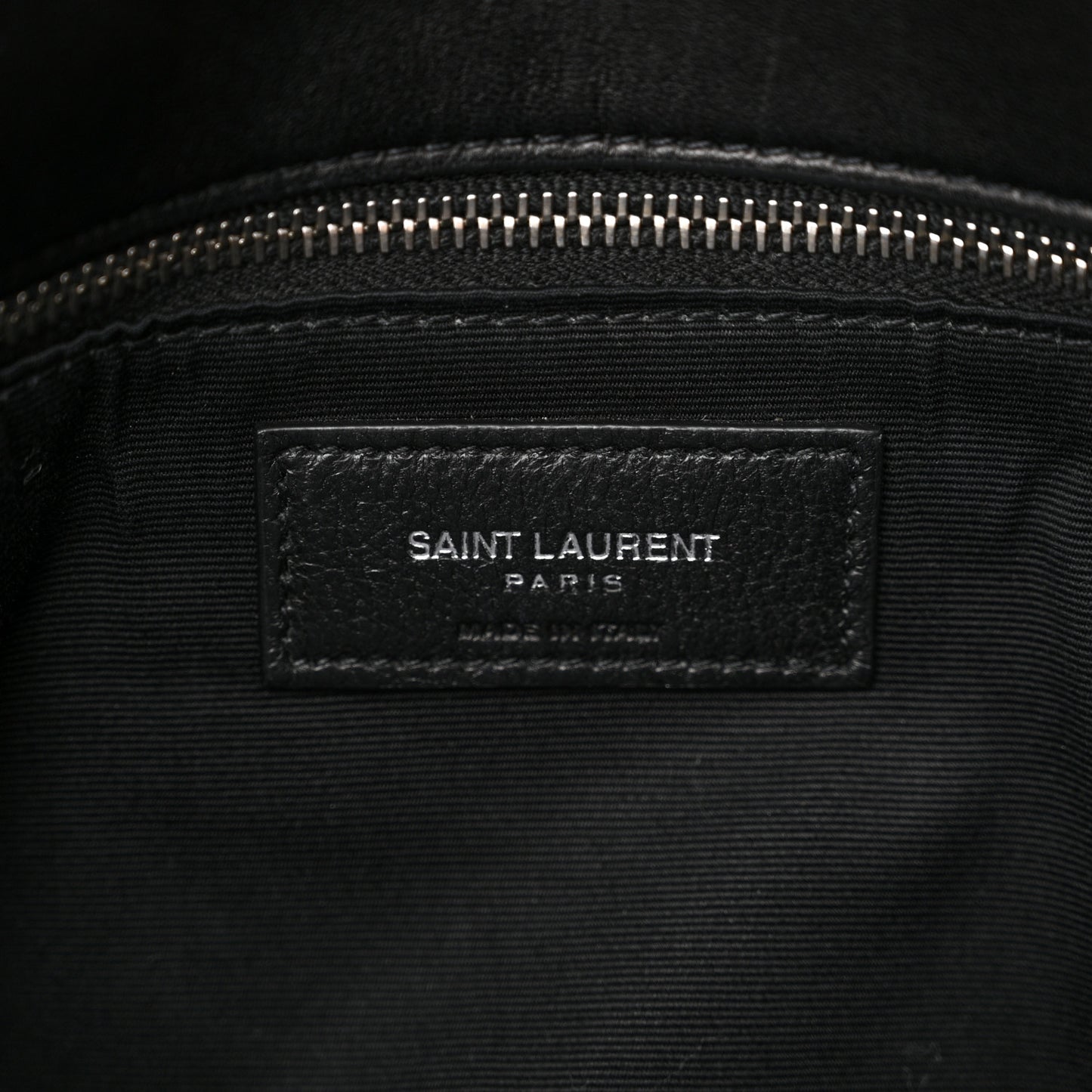 Lambskin Quilted Medium Loulou Puffer Monogram Chain Satchel Black