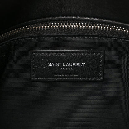 Saint Laurent Lambskin Quilted Medium Loulou Puffer Monogram Chain Satchel Black 6 of 10
