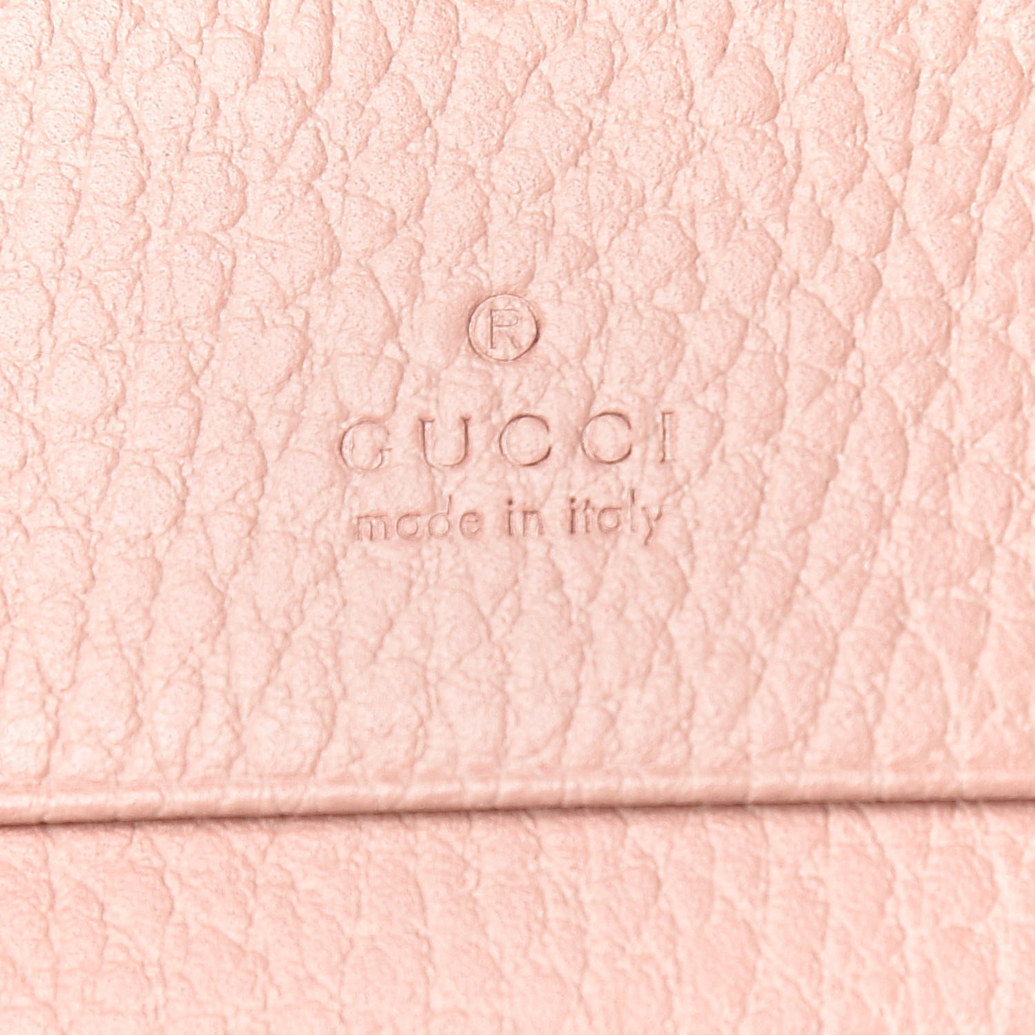 Gucci Pebbled Calfskin Butterfly Card Case Perfect Pink 6 of 7