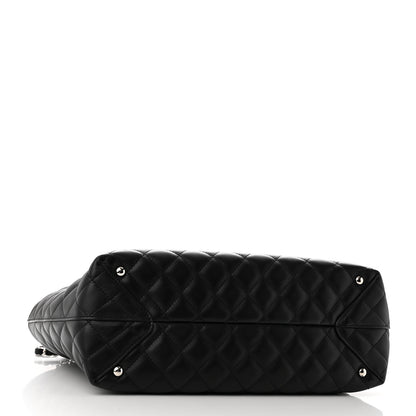Chanel Calfskin Quilted Large Shopping Tote Black 4 of 10