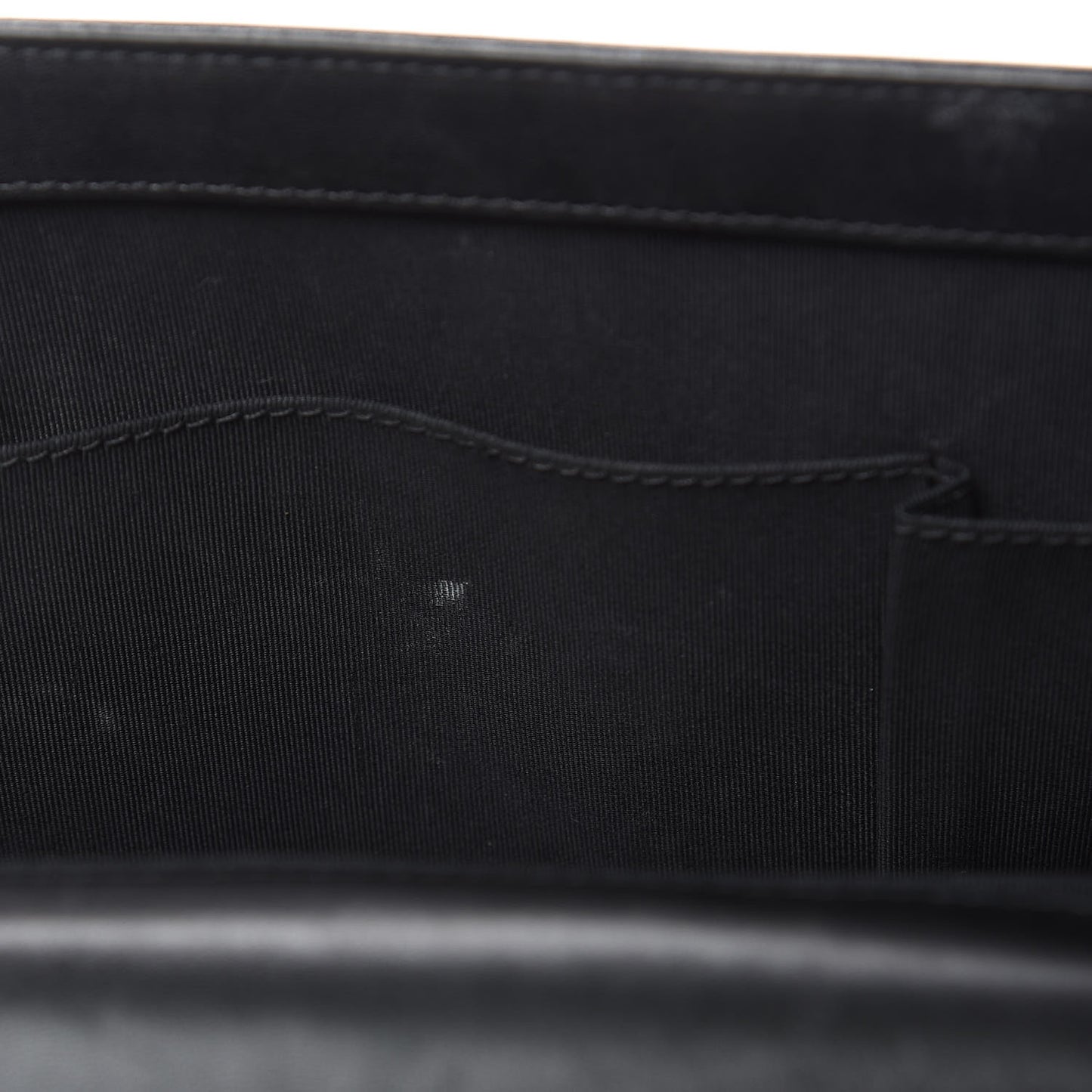Lambskin Quilted Large Boy Flap Black