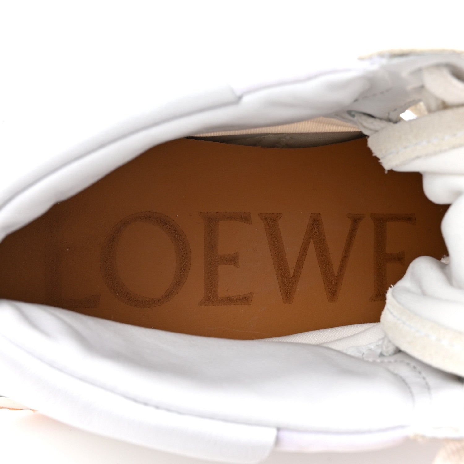 Loewe Nylon Suede Flow Runner High Top Sneakers 38 White 8 of 15