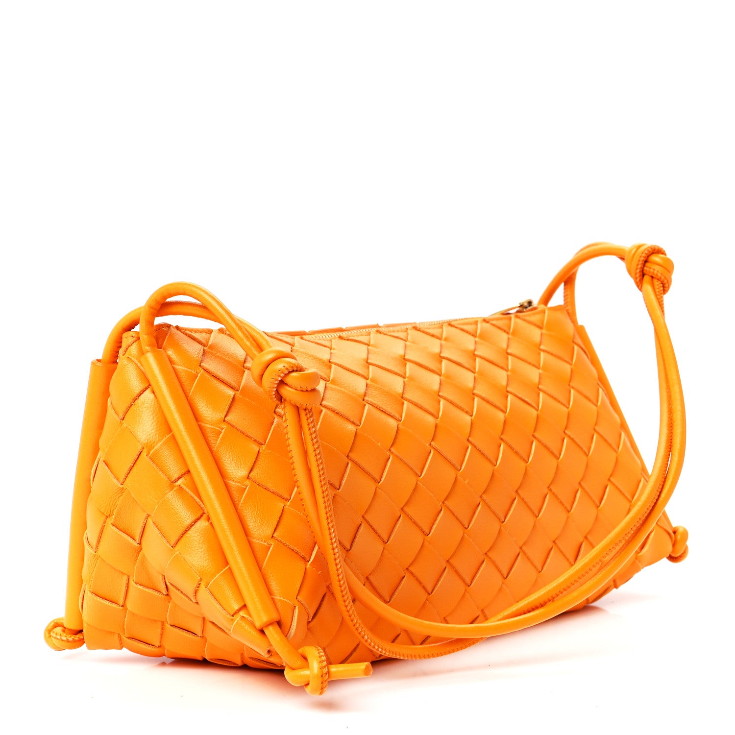 Bottega Veneta Nappa Intrecciato Pouch On Strap Tangerine 3 of 10