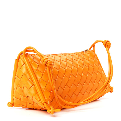 Bottega Veneta Nappa Intrecciato Pouch On Strap Tangerine 3 of 10