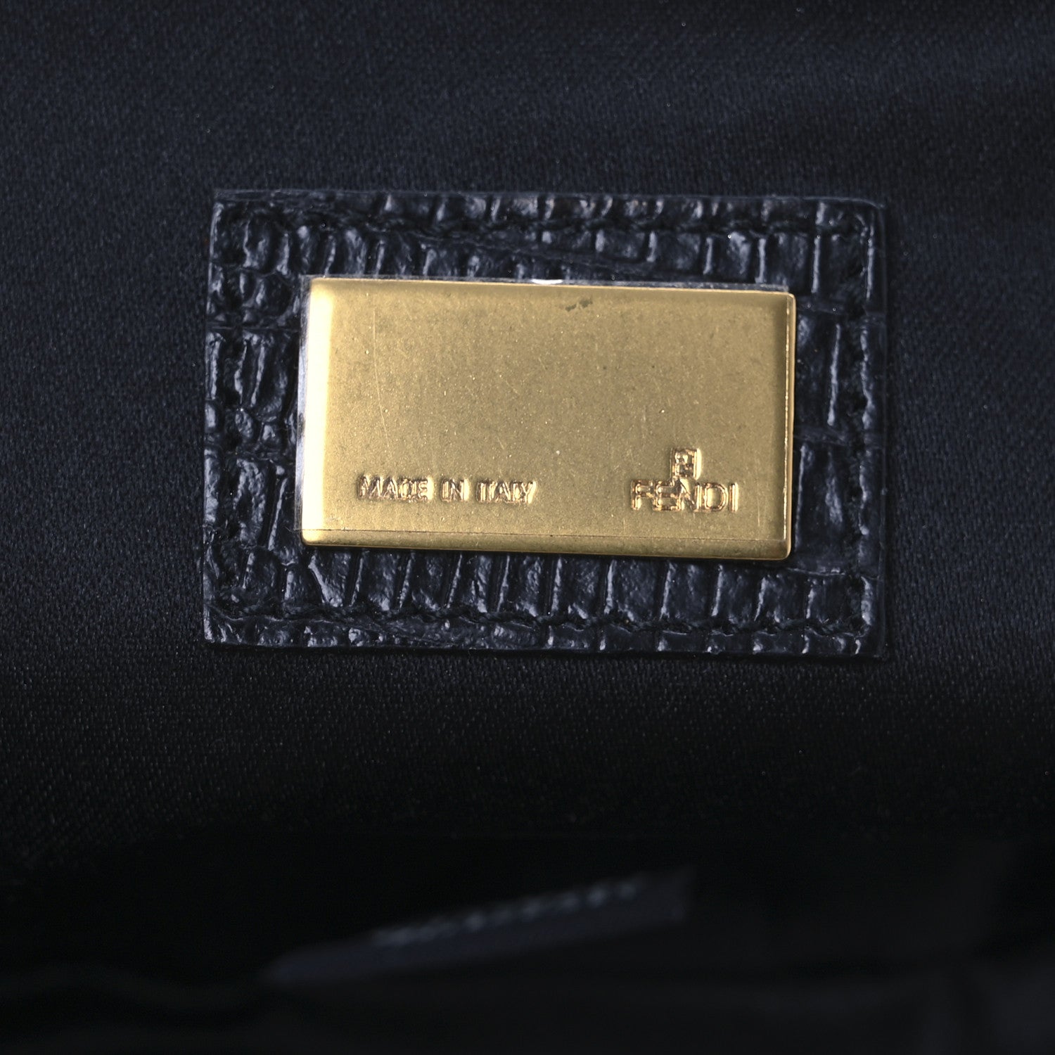 Fendi Velvet Mink Pequin Mini Frame Evening Bag Tan Black 6 of 10