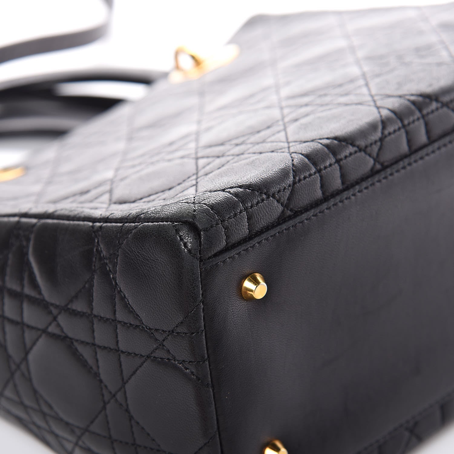Christian Dior Lambskin Cannage Medium Lady Dior Black 15 of 16