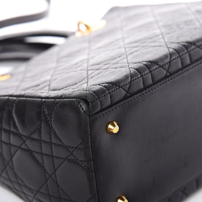 Christian Dior Lambskin Cannage Medium Lady Dior Black 15 of 16