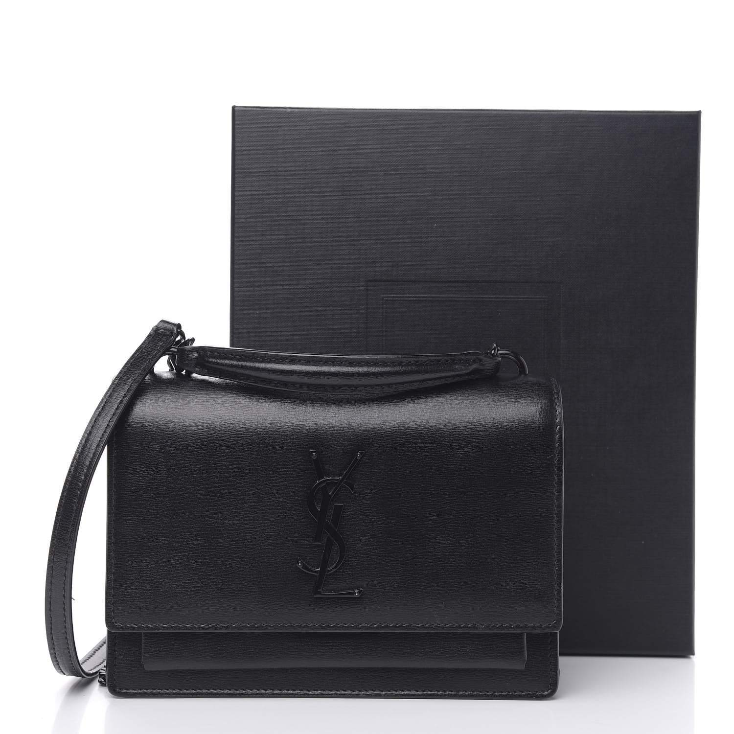 Saint Laurent Calfskin Monogram Sunset Chain Wallet Black 11 of 11