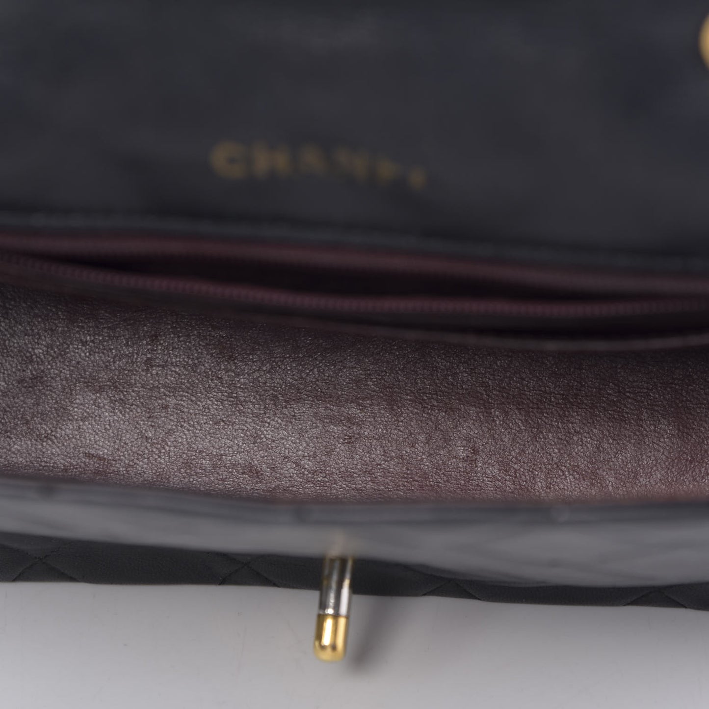 Lambskin Quilted Small Single Flap Black