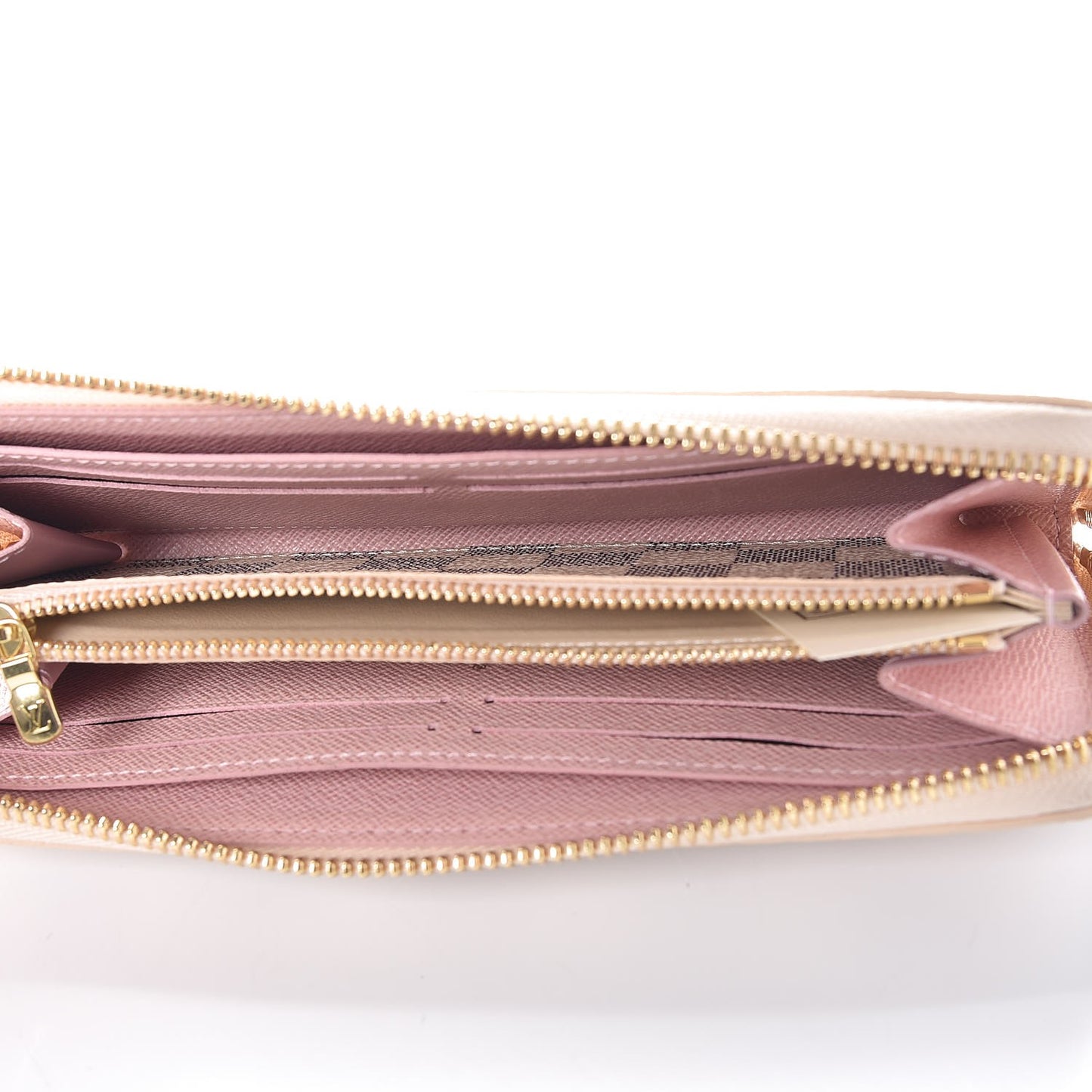 Damier Azur Clemence Wallet Rose Ballerine