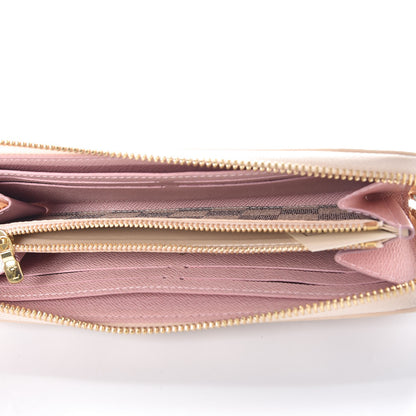 Louis Vuitton Damier Azur Clemence Wallet Rose Ballerine 2 of 4