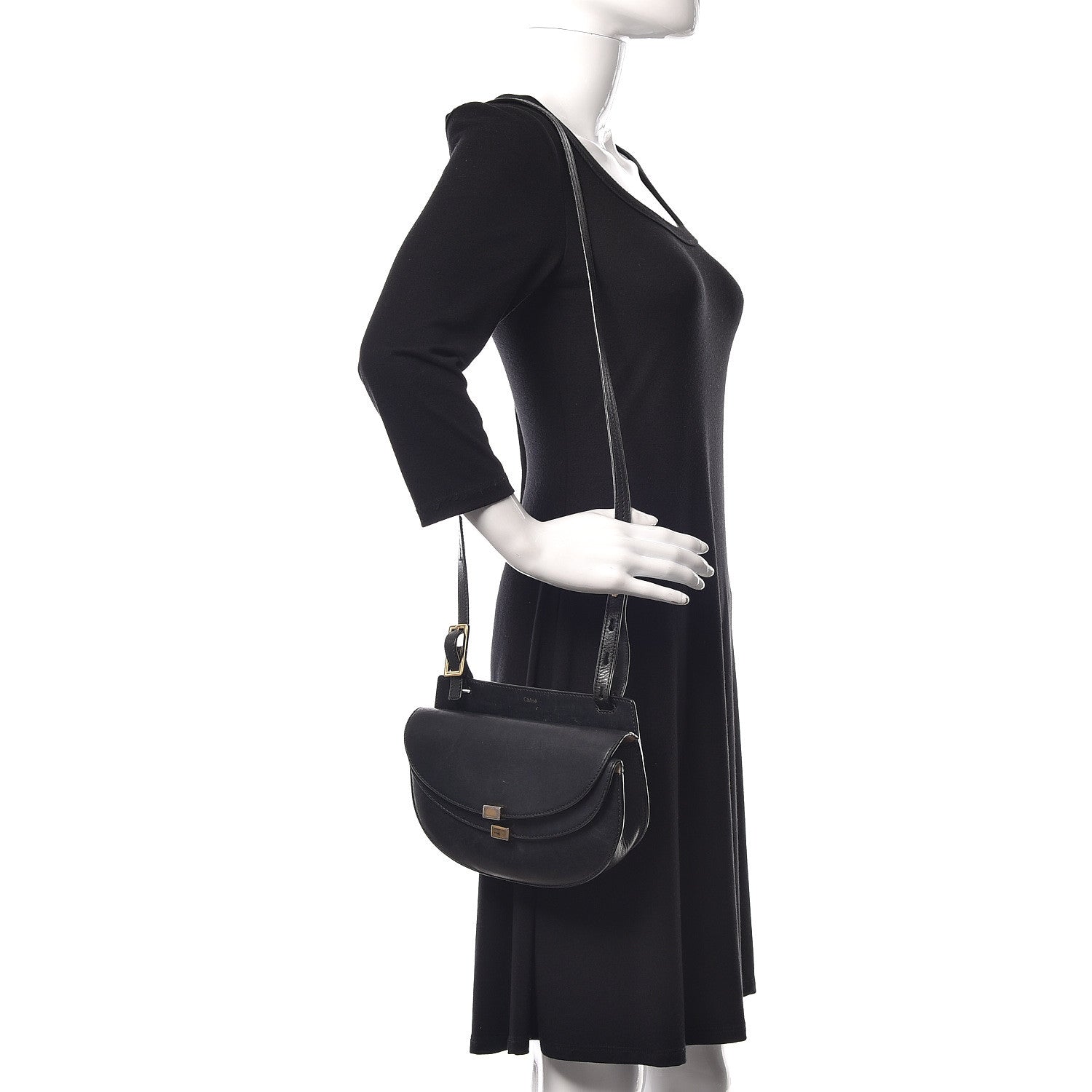 Chloe Calfskin Mini Georgia Crossbody Bag Black 2 of 16
