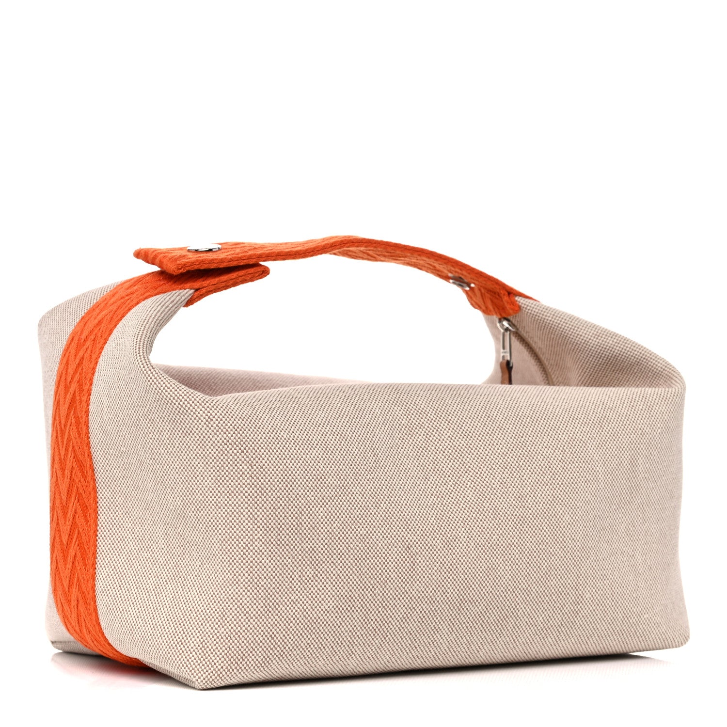 Hermes Canvas Small Bride-A-Brac Pouch Natural Orange 2 of 7
