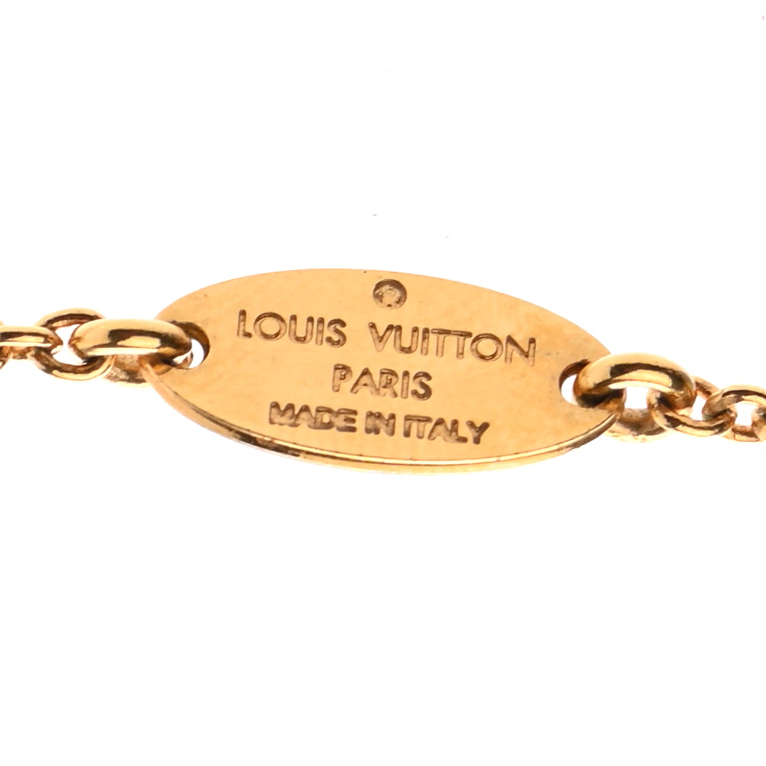Louis Vuitton Essential V Necklace Gold 5 of 5