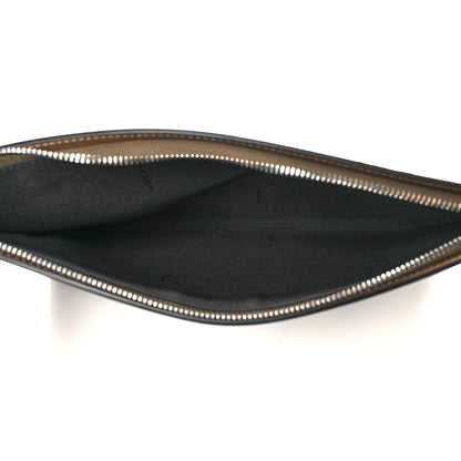 Fendi Vitello King Jacquard FF 1974 Medium Flat Pouch Tobacco Moro Sand 5 of 9