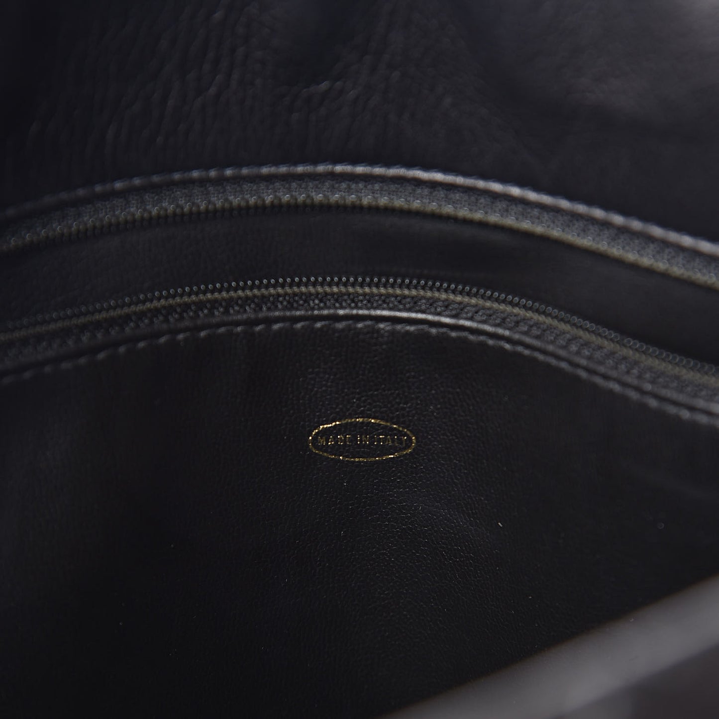 Calfskin Quilted Large Shoulder Bag Black