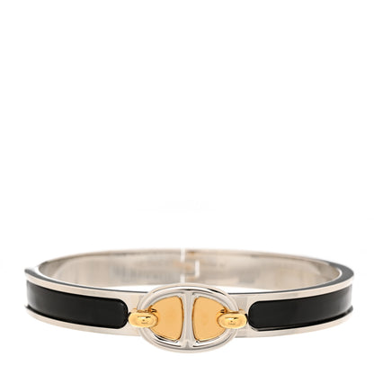 Hermes Enamel Mini Clic Chaine d'Ancre Bracelet GM Black 1 of 5