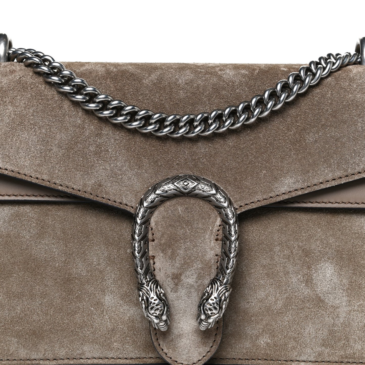 Suede Small Dionysus Shoulder Bag Taupe