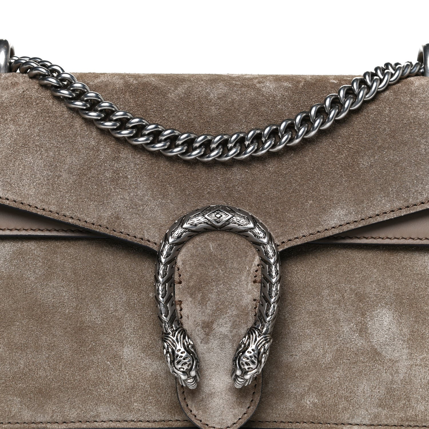 Gucci Suede Small Dionysus Shoulder Bag Taupe 9 of 11