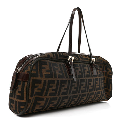 Fendi Zucca Zip Top Tote Tobacco Moro 3 of 9