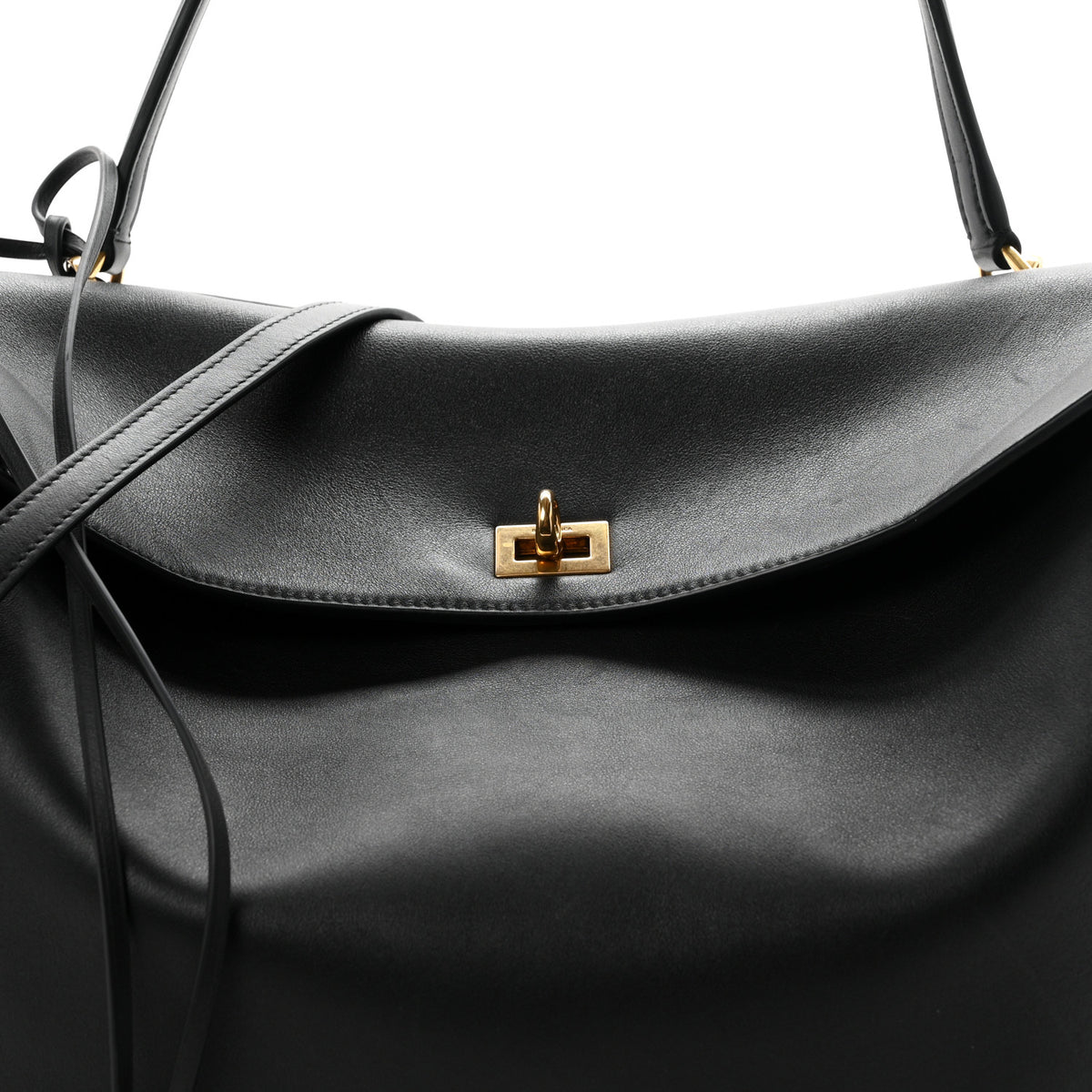 Balenciaga Smooth Calfskin Large Rodeo Top Handle Handbag Black 7 of 9